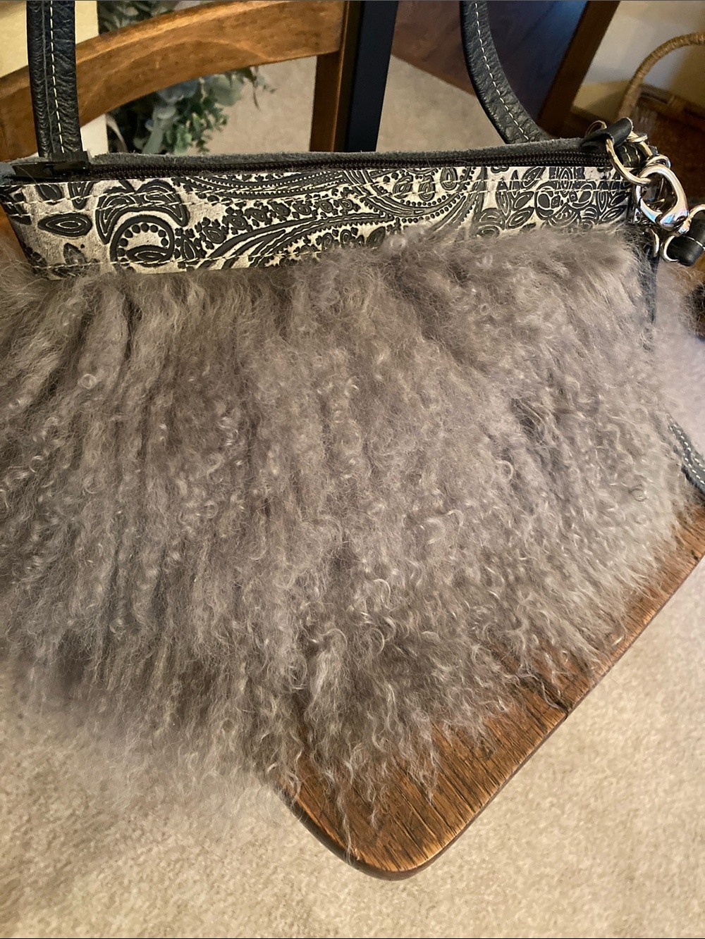 Holy Cow Couture Tibetan Lamb/Leather Ranch Hand Like New!